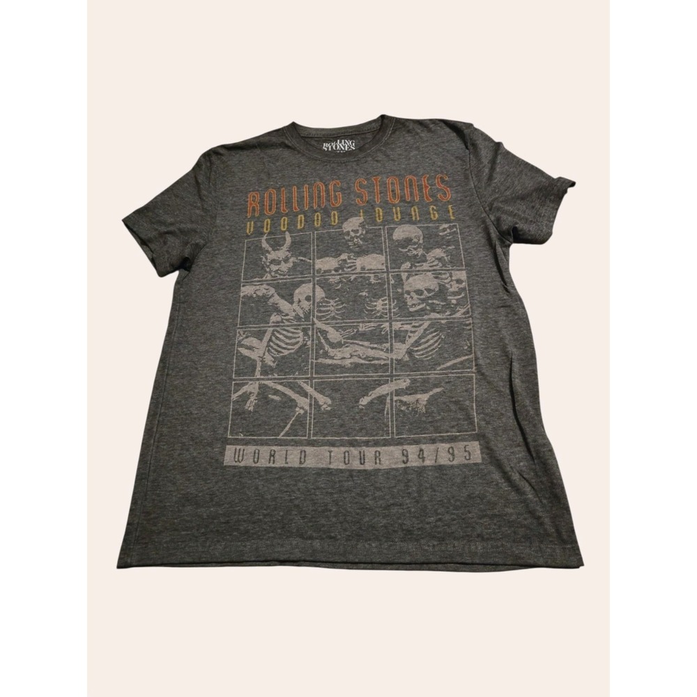 Lucky Brand Tshirt Mens Rolling Stones Voodoo Short Sleeve Grey Crew Neck Sz M